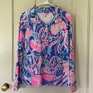Lilly Pulitzer Pink and Blue Patterned Sweater